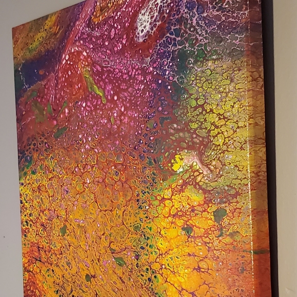 Acrylic Fluid Art on Canvas - Picture 2 of 3